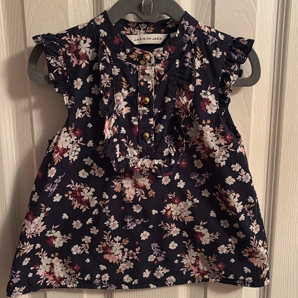 Janie and Jack Floral Top Size 4